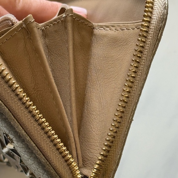 Jimmy Choo Metallic Star Studded Zippy Wallet - Picture 9 of 11